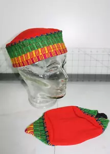 Lot of 2 Handmade Knit Guatemalan Colorful Hats Latin BOHO Hipster Rasta African - Picture 1 of 8
