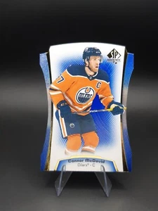 2021-22 Upper Deck SP Authentic CONNOR McDAVID Die-cut Blue #DC-1 Oilers - Picture 1 of 2