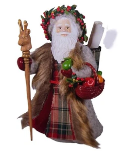 Decorazione natalizia Hallmark nuova con scatola 2022 BABBO NATALE #19 serie pelliccia di legno - Foto 1 di 4
