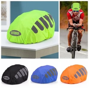 High Visibility Bike Helmet Rain Cover Helmet Protection Cover Cycling Safety - Picture 1 of 18