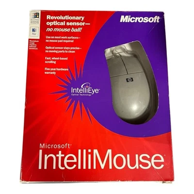 Microsoft IntelliMouse w/IntelliEye Optical Technology Windows HP Mac USB Comp - Image 1 of 4