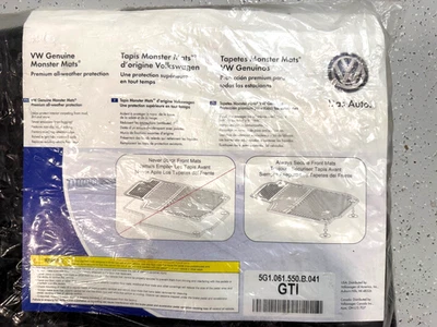 Juego de alfombrillas Monster de goma para todas las estaciones Volkswagen GTI MK7 - Producto original VW Foto 1 de 4