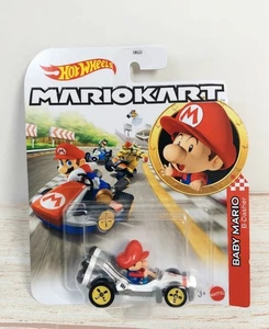Hot Wheels MarioKart BABY MARIO B-DASHER Diecast 2020 GRN12/GBG25 Card Wear - Imagen 1 de 11