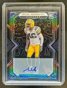 2022 Obsidian Micah Abernathy Rookie Autos RC Rookie #103/199 Packers - Picture 1 of 2