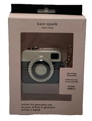 KATE SPADE CUTE CAMERA AIRPODS 3RD GENERATION CASE & CLIP KEYCHAIN - Image 1 of 4