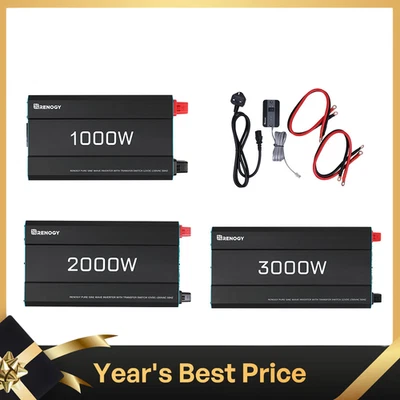 Renogy 1000W2000W3000W Pure Sine Wave Inverter 12V DC 240V AC with UPS Function - Image 1 of 3