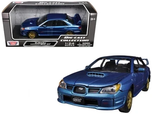 2023 Subaru Impreza WRX STi 1/24 Diecast Model Car Blue Metallic Motormax - Picture 1 of 4