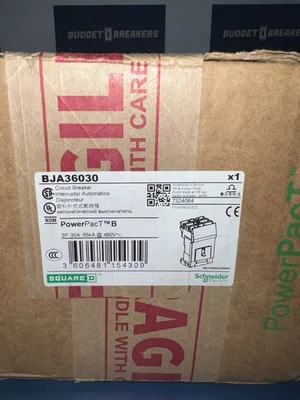 NEW SQUARE D 30 AMP I-LINE CIRCUIT BREAKER 480 VAC 3 POLE BJA36030