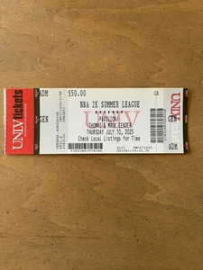Cooper Flagg Pro Debut Ticket Stub 2025 NBA Summer League Mavs Harper 7/10 Mint - Picture 1 of 2