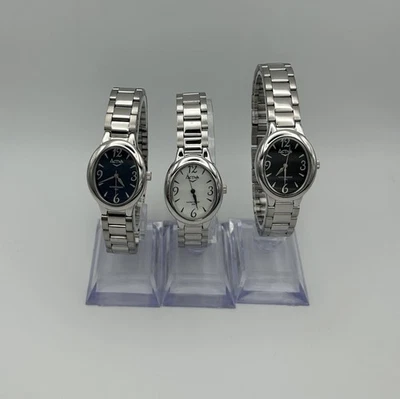 Lote De 3 Reloj Mujer Invicta/Activa Acero Inoxidable Cuarzo Azul/Blanco/Negro  Foto 1 de 4