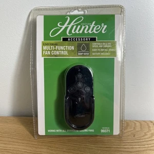 Hunter 99371 Universal Ceiling Fan Light Remote Control Black Damp Rated Dimming - Picture 1 of 12