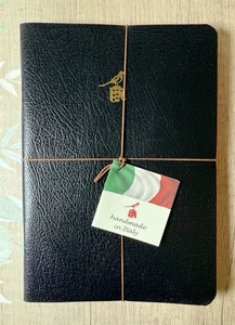 Quaderno diario fatto a mano Bieffe Made in ITALY 3 pezzi pelle nera regalo compleanno - Foto 1 di 7