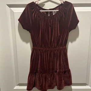 Gapkids 4-5 Burgundy Velvet Christmas Holiday Dress - Picture 1 of 3