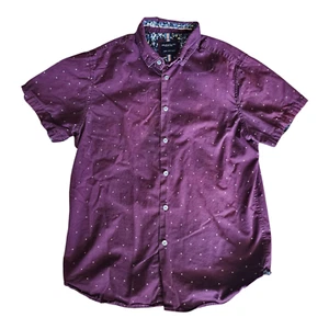 Denim & Flower Ricky Singh button up graphic Short Sleeve Men's Size M - Picture 1 of 8