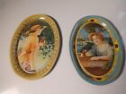 Lot of 2 Coca Cola Small Vintage Oval Mini Tin Trays 6" x 4.25" Coasters 1973 Only $3.99 on eBay