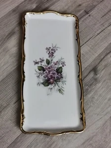 Kleine Zier Porzellan Schale mit Blumen und Gold FRIEDRICH EGER MARTINRODA Thür. - Bild 1 von 7
