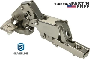 Silverline Lazy Susan Corner Hinge Clip On 165 Angle  with Face Frame Base Plate - Picture 1 of 22