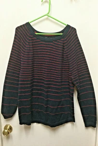 Tommy Hilfiger XXL Navy Blue w/ Red Stripes 100% Cotton w/ Banded Cuffs & Waist - Bild 1 von 6