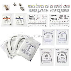 MacDent Dental Orthodontic Metal Brackets Braces/Super Elastic Niti Arch Wires