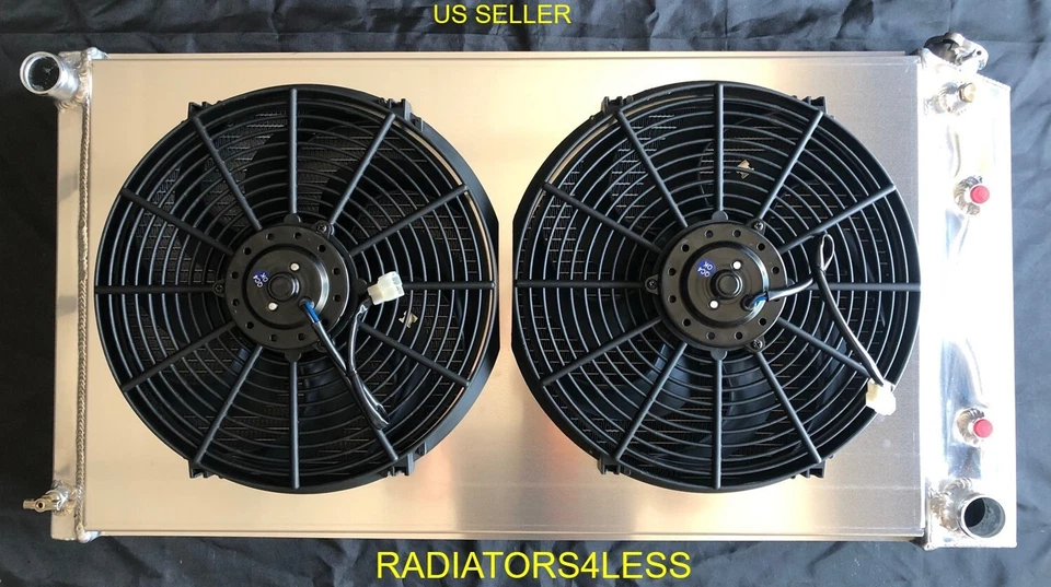 CAMPEÓN 3 FILAS ALUMINIO CUBIERTA RADIADOR VENTILADORES 14" 77-92 CADILLAC BUICK PONTIAC  Foto 1 de 3