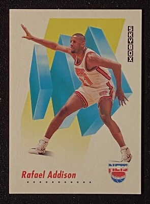 Rafael Addison 1992 NBA New Jersey Nets  Forward Basketball Card Skybox #636 - Image 1 of 2