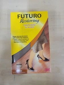 Futuro RESTORING PANTYHOSE Sz PLUS Nude FIRM 20 30 Mm Hg Compression NEW