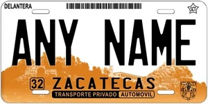 Zacatecas Mexiko 01 Jeder Text personalisierte Neuheit Auto Auto Nummernschild ATV - Bild 1 von 7