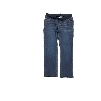 Pantalones de mezclilla rectos Liz Lange Maternity para mujer talla 6 azul lavado oscuro Foto 1 de 4