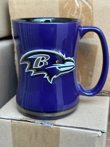 Baltimore Ravens Coffee Mug 14oz Sculpted Relief NEW - Picture 1 of 2
