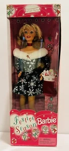 Muñeca Barbie rubia temporada festiva Mattel 1997 vintage edición especial - Imagen 1 de 2