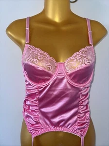 Pink Lace, Top Corset Size Small coquette, dainty SUMMER Sale - Picture 1 of 4