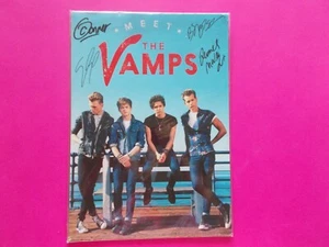 MEET THE VAMPS - CD ALBUM PRINT WALL POSTER - SIGNED by ALL FOUR MEMBERS *NEW - Picture 1 of 3