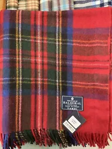 100% Recycled Wool Blanket | The House Of Balmoral Scotland | Royal Stewart - Picture 1 of 3