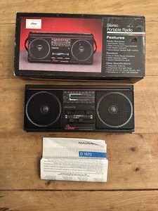 Magnavox Spatial Stereo Vintage Receiver D-1670 batteriebetrieben Mini Ghettoblaster funktioniert - Bild 1 von 7