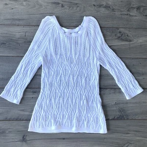 Christopher & Banks weißer Pullover Pulli Häkel Medium neuwertig K23 - Bild 1 von 6