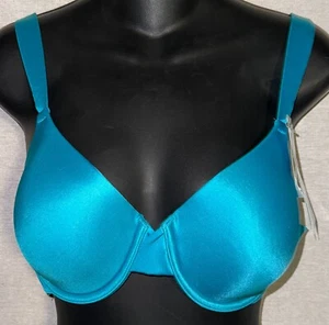 Hanes Dreamform Underwire Turquoise Barely There Bra - L - 38C - Picture 1 of 7