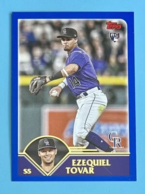Ezequiel Tovar 2023 Topps Archives 2003 Topps Design #217 RC Colorado Rockies - Image 1 of 2