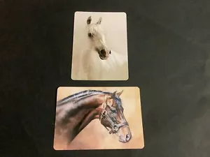 Modern Beautiful Swap/Playing Cards 2 Single Cards Horses New - Picture 1 of 2