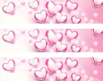 Liebe Herz Tortenband Bordüre Bild Party Deko Geburtstag Hochzeit neu rot essbar - Bild 1 von 4