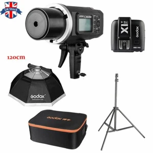 Godox AD600BM 2.4G HSS Flash+X1T-F For Fuji +120cm Softbox+2m light stand Kit UK - Picture 1 of 12