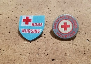 AMERICAN RED CROSS WW II PINS X 2, New - Picture 1 of 4