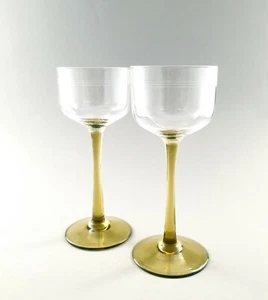 Art Nouveau - 2 Rhine, wine glasses, around 1900. - Picture 1 of 6