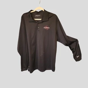 Nike Golf Dri-Fit Negro Manga Larga Polo Para Hombre Talla XL Palancamiento Logo T21 - Imagen 1 de 5