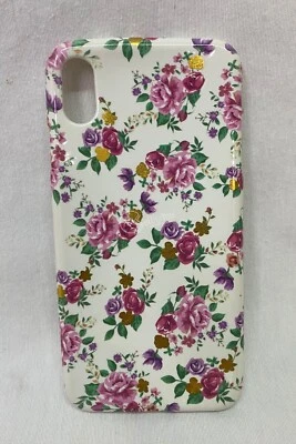 Cover custodia protettiva per Apple Iphone XR bianca rosa con decorazione fiori - Immagine 1 di 4
