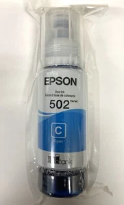 EPSON 502 Cyan Ink Bottle 70ml OEM Genuine - Sealed - Picture 1 of 1
