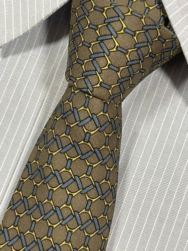 HERMÈS Cravatta uomo HERMES France vera seta cravatta abito classico lusso multicolore W600