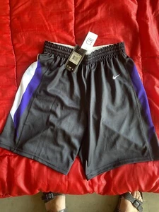 Women’s Nike Traditional Basketball Shorts Black/purple/white  - Picture 1 of 6