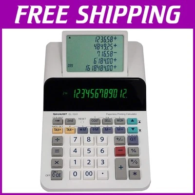 Battery Operated Large Display Printing Calculator - Perfect for Business Needs - Image 1 of 4