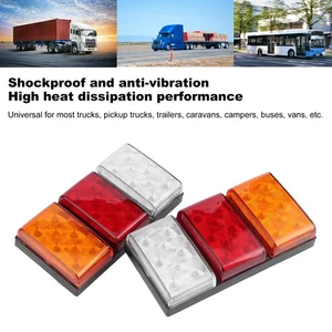 Ι Waterproof Truck Car Taillight 24LED 3‑Color Lamp Warning Light For Trucks - Picture 1 of 12