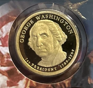 2007-S Proof From US Mint Presidential $1 Coin Set BoxWith COA George Washington - Picture 1 of 5